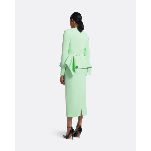 Pomona Skirt In Brook Green by Safiyaa ‚Äì luxury skirts in Green available at Luxury Shoes 