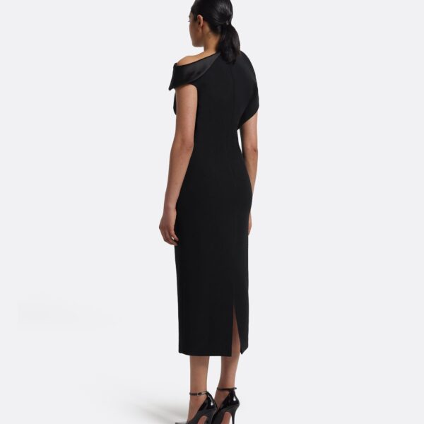 Reina Dress In Black With Crystal by Safiyaa ‚Äì luxury dresses in Black available at Luxury Shoes 