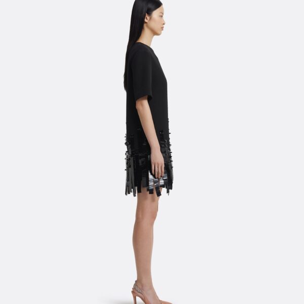Ripley Short Dress In Black With Black by Safiyaa ‚Äì luxury dresses in Black available at Luxury Shoes 