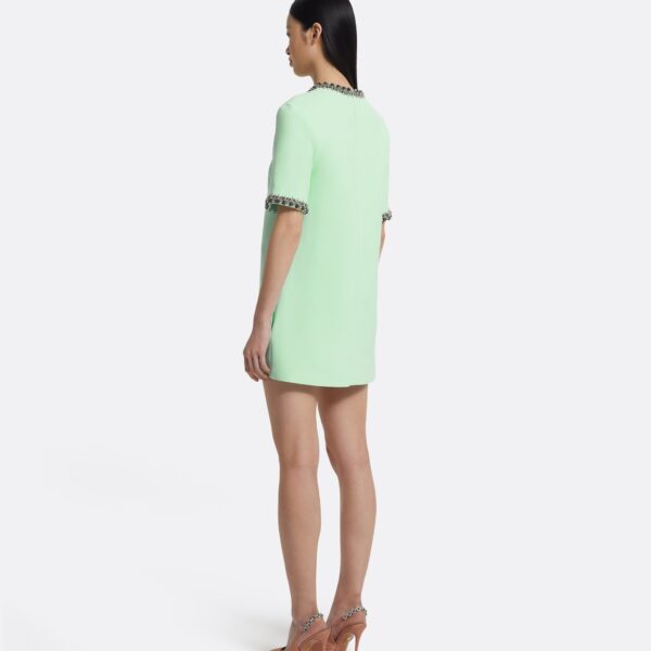 Ripley Short Dress In Brook Green With Gunmetal by Safiyaa ‚Äì luxury dresses in Green available at Luxury Shoes 