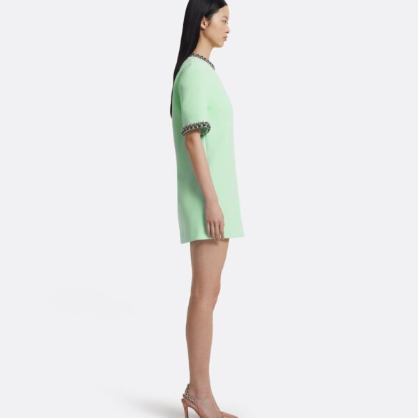 Ripley Short Dress In Brook Green With Gunmetal by Safiyaa ‚Äì luxury dresses in Green available at Luxury Shoes 