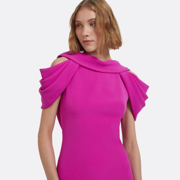 Riva Long Dress In Pompeii by Safiyaa ‚Äì luxury dresses in Pink available at Luxury Shoes 