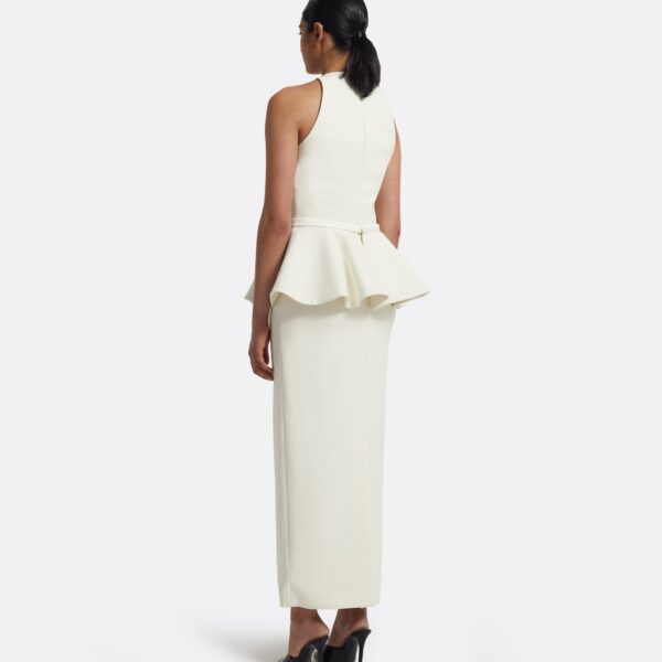 Riya Midi Dress In Ivory by Safiyaa ‚Äì luxury dresses in Ivory available at Luxury Shoes 