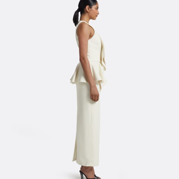 Riya Midi Dress In Ivory by Safiyaa ‚Äì luxury dresses in Ivory available at Luxury Shoes 