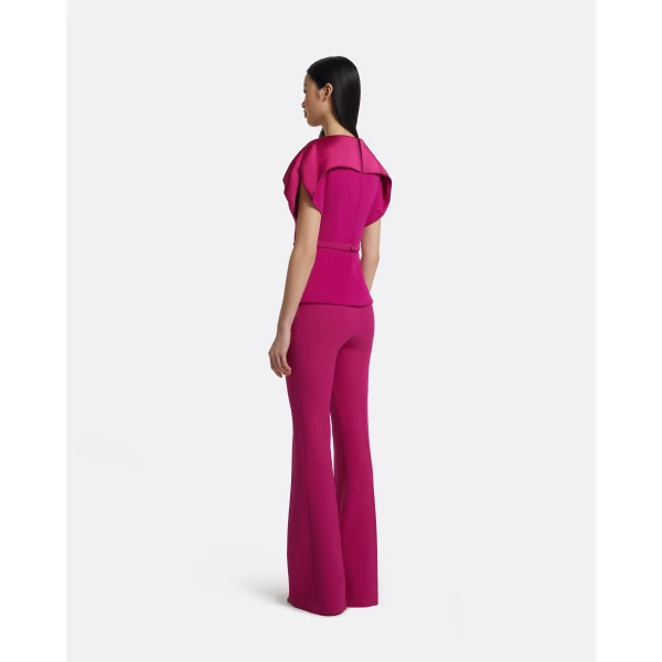 Runa Top In Fuchsia by Safiyaa ‚Äì luxury tops in Pink available at Luxury Shoes 