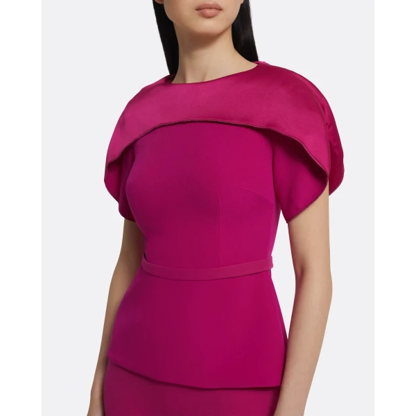Runa Top In Fuchsia by Safiyaa ‚Äì luxury tops in Pink available at Luxury Shoes 