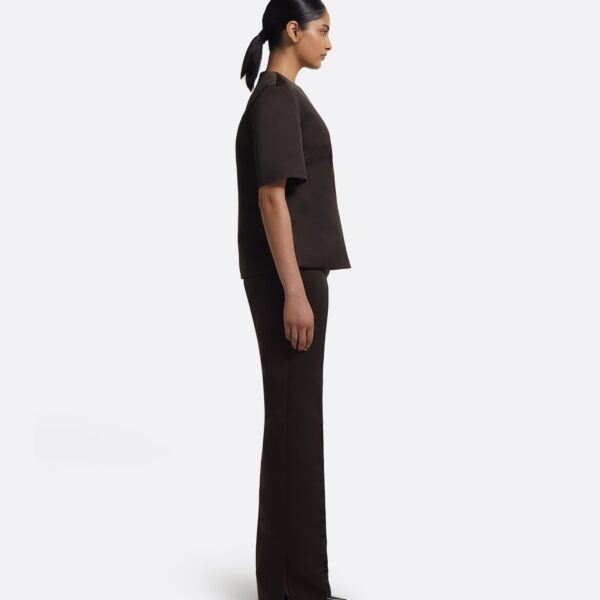 Safiyaa Sayuri Top In Peat Brown, view 6
