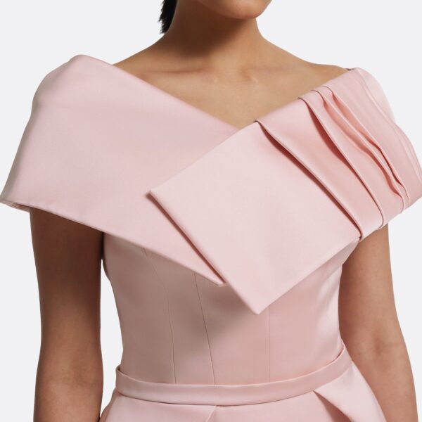 Senka Short Dress & Hanabi Harness In Lotus Bloom by Safiyaa ‚Äì luxury dresses in Pink available at Luxury Shoes 