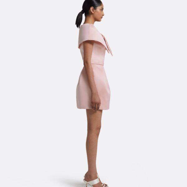 Senka Short Dress & Hanabi Harness In Lotus Bloom by Safiyaa ‚Äì luxury dresses in Pink available at Luxury Shoes 