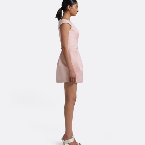 Senka Short Dress In Lotus Bloom by Safiyaa ‚Äì luxury dresses in Pink available at Luxury Shoes 