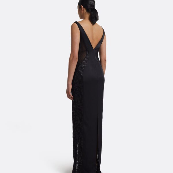 Shayla Long Dress In Black by Safiyaa ‚Äì luxury dresses in Black available at Luxury Shoes 