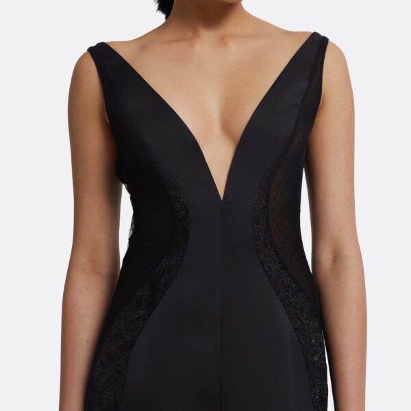 Shayla Long Dress In Black by Safiyaa ‚Äì luxury dresses in Black available at Luxury Shoes 
