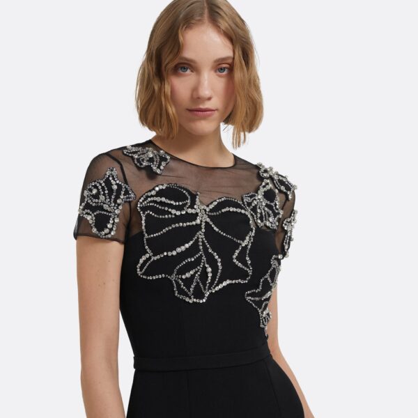 Solani Long Dress In Black by Safiyaa ‚Äì luxury dresses in Black available at Luxury Shoes 