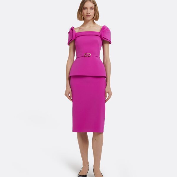 Safiyaa Thalia Top In Pompeii With Embellished Belt, view 3