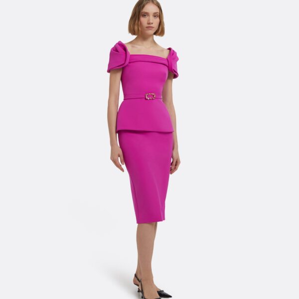 Safiyaa Thalia Top In Pompeii With Embellished Belt, view 6