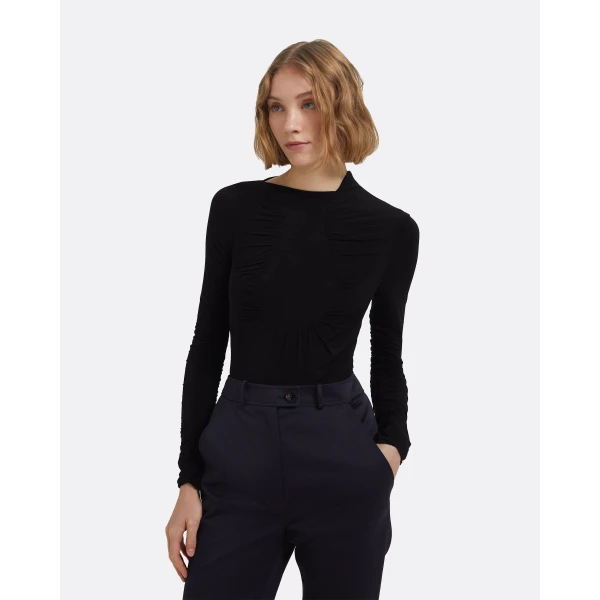 Tova Bodysuit In Black by Safiyaa ‚Äì luxury bodysuit in Black available at Luxury Shoes 