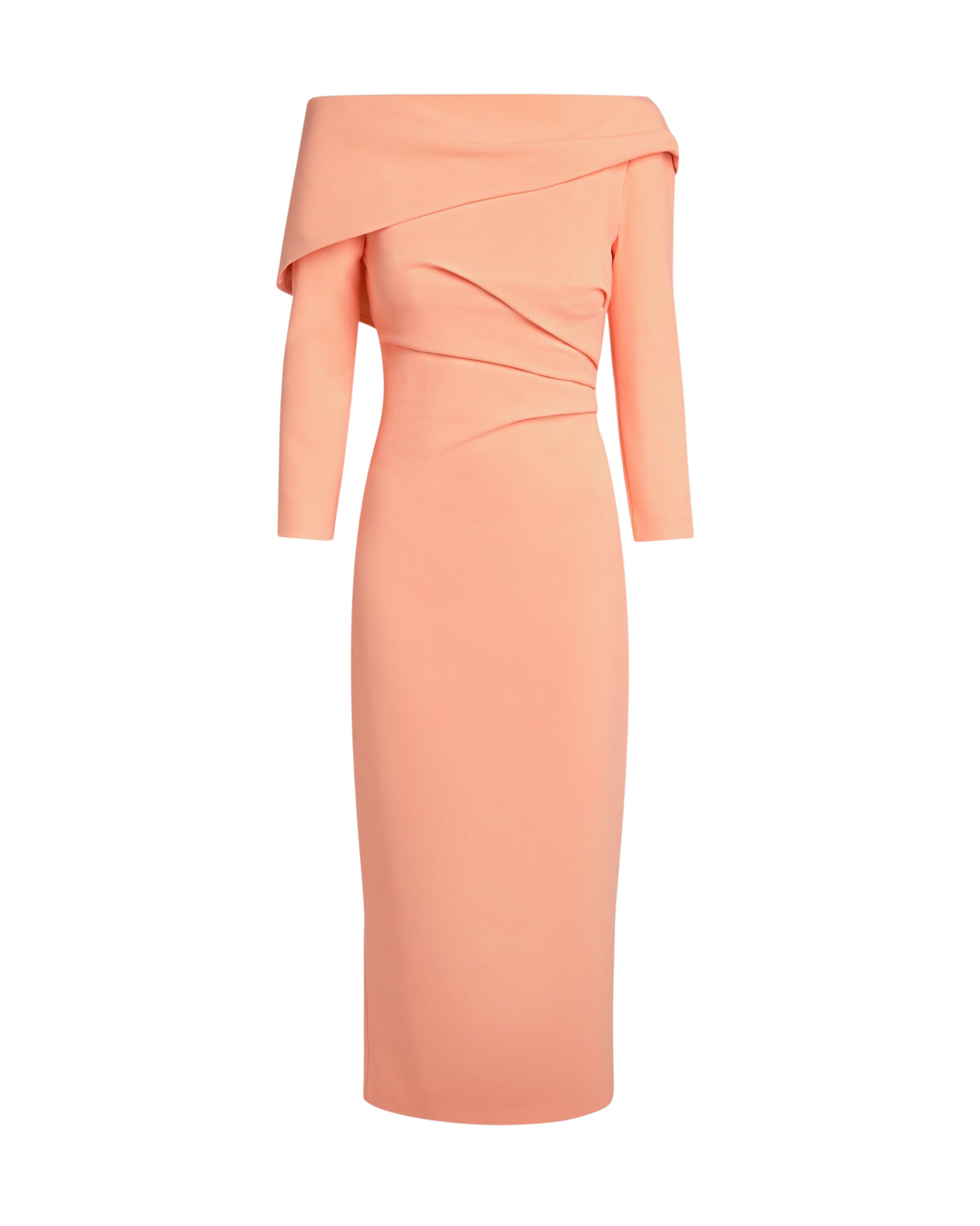 Safiyaa Vera Midi Dress In Apricot