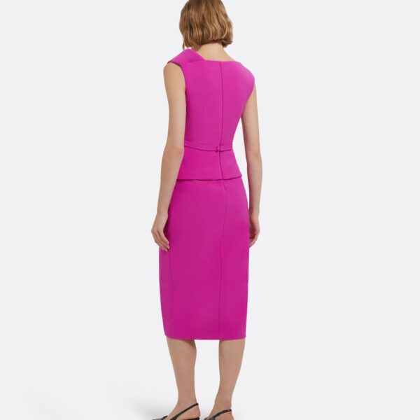 Yarrah Midi Dress In Pompeii by Safiyaa ‚Äì luxury dresses in Pink available at Luxury Shoes 