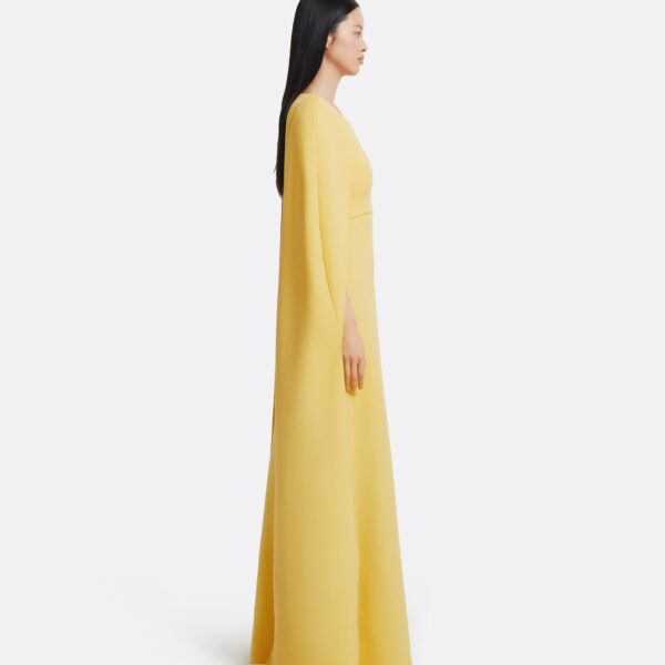 Yuna Long Dress In Aspen Gold With Gold by Safiyaa ‚Äì luxury dresses in Gold available at Luxury Shoes 