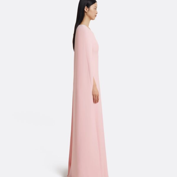 Yuna Long Dress In Lychee by Safiyaa ‚Äì luxury dresses in Pink available at Luxury Shoes 