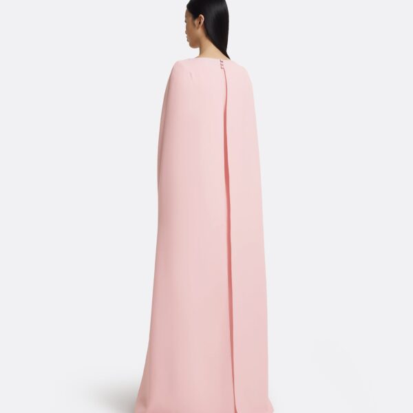 Yuna Long Dress In Lychee With Silver by Safiyaa ‚Äì luxury dresses in Pink available at Luxury Shoes 
