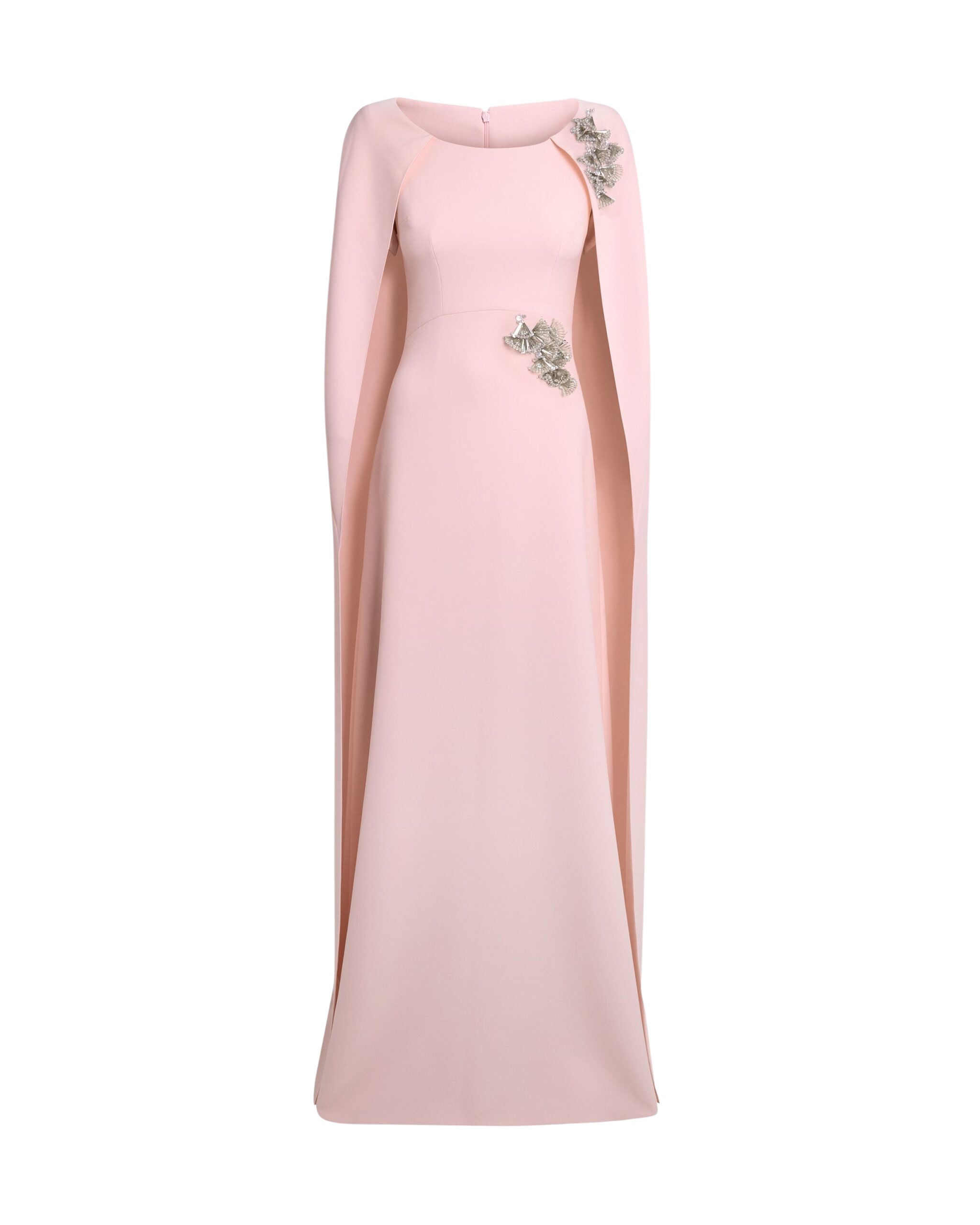 Safiyaa Yuna Long Dress In Lychee With Silver