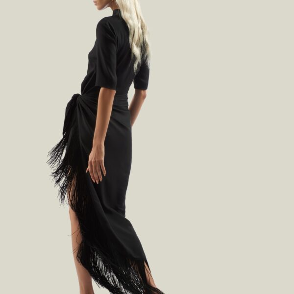 carpet Taller Marmo gown with feather detail – Luxury Shoes 