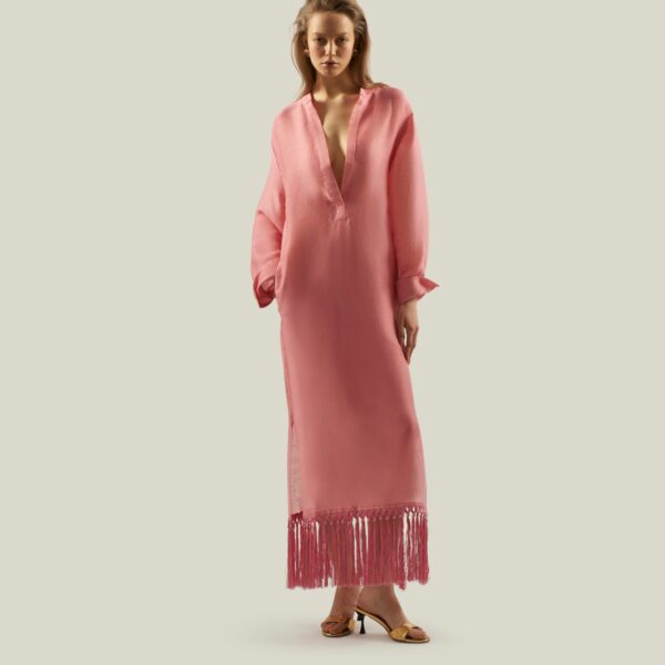 Luxury Taller Marmo dress in satin with feather trim – shop Luxury Shoes 