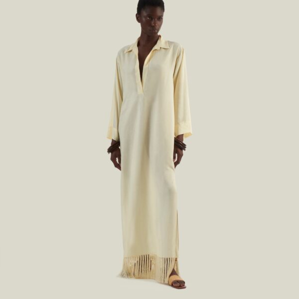 Luxury Taller Marmo dress in satin with feather trim – shop Luxury Shoes 