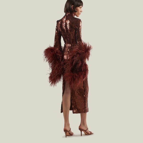 Taller Marmo kaftan dress with statement sleeves – designer fashion Luxury Shoes 