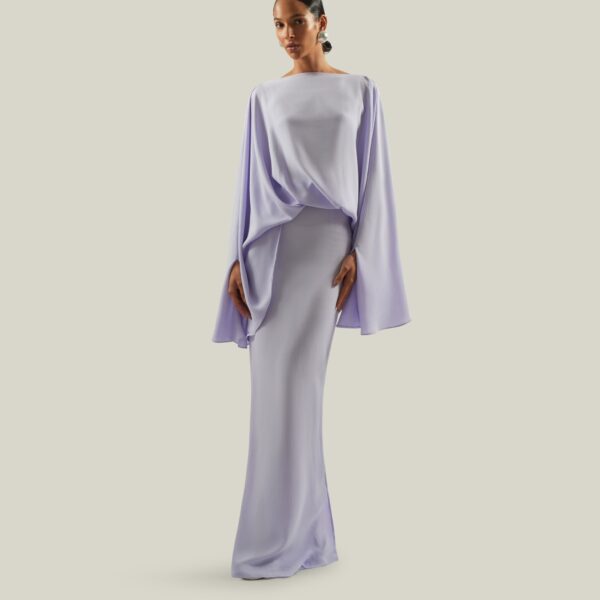 Luxury Taller Marmo dress in satin with feather trim – shop Luxury Shoes 