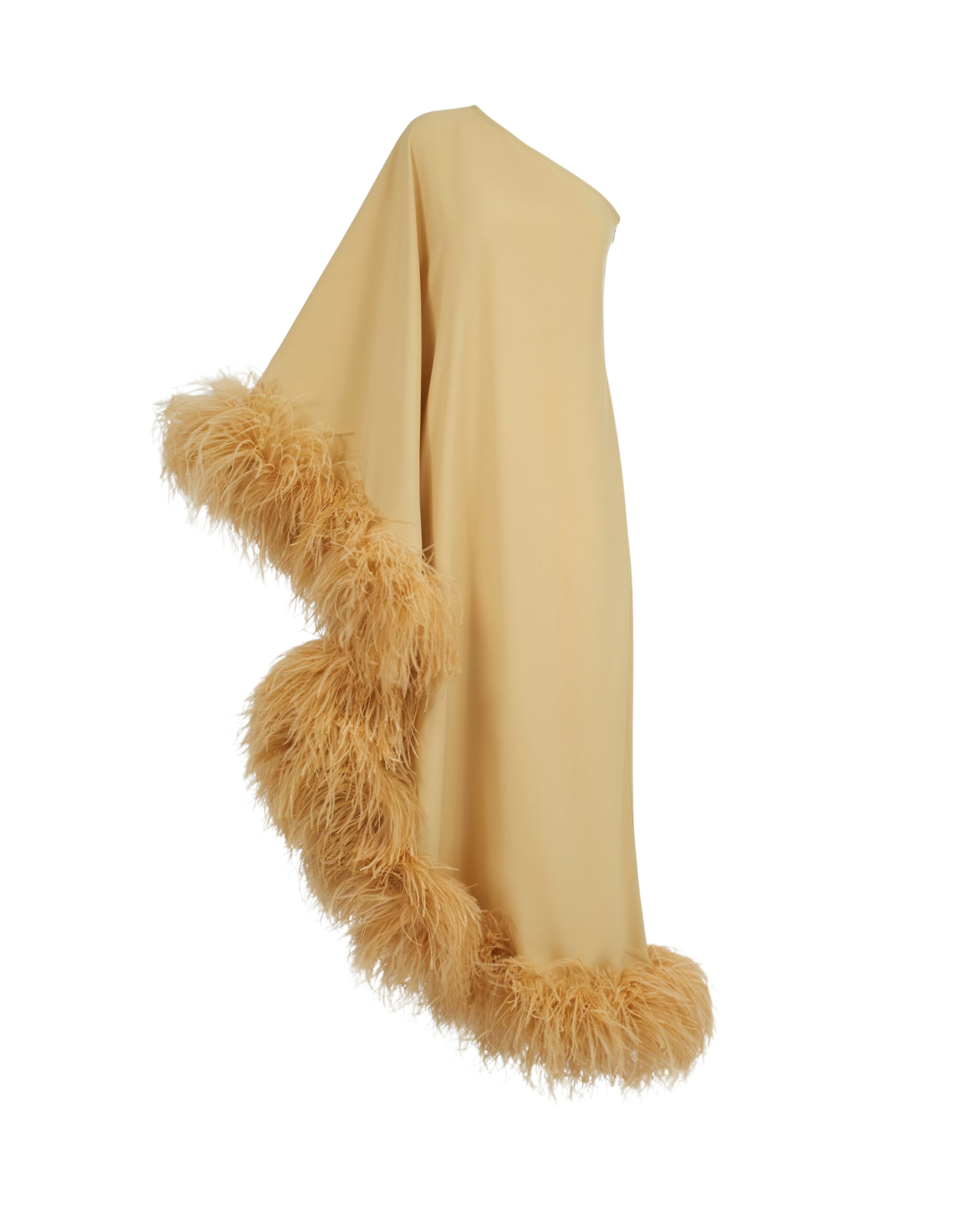 Taller Marmo Feathered Ubud Dress In Pergamena