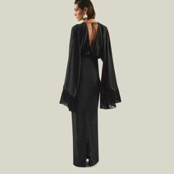 Taller Marmo kaftan dress with statement sleeves – designer fashion Luxury Shoes 