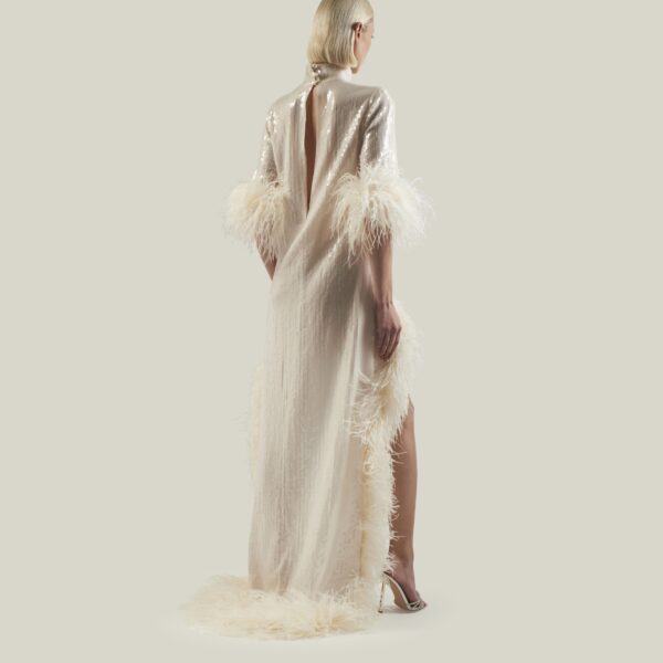 Taller Marmo kaftan dress with statement sleeves – designer fashion Luxury Shoes 