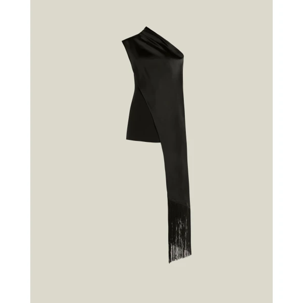 Taller Marmo feather dress – couture inspired evening gown available at Luxury Shoes 
