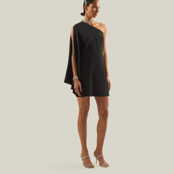 Luxury Taller Marmo dress in satin with feather trim – shop Luxury Shoes 