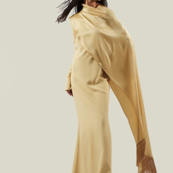 carpet Taller Marmo gown with feather detail – Luxury Shoes 