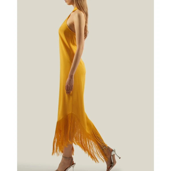carpet Taller Marmo gown with feather detail – Luxury Shoes 