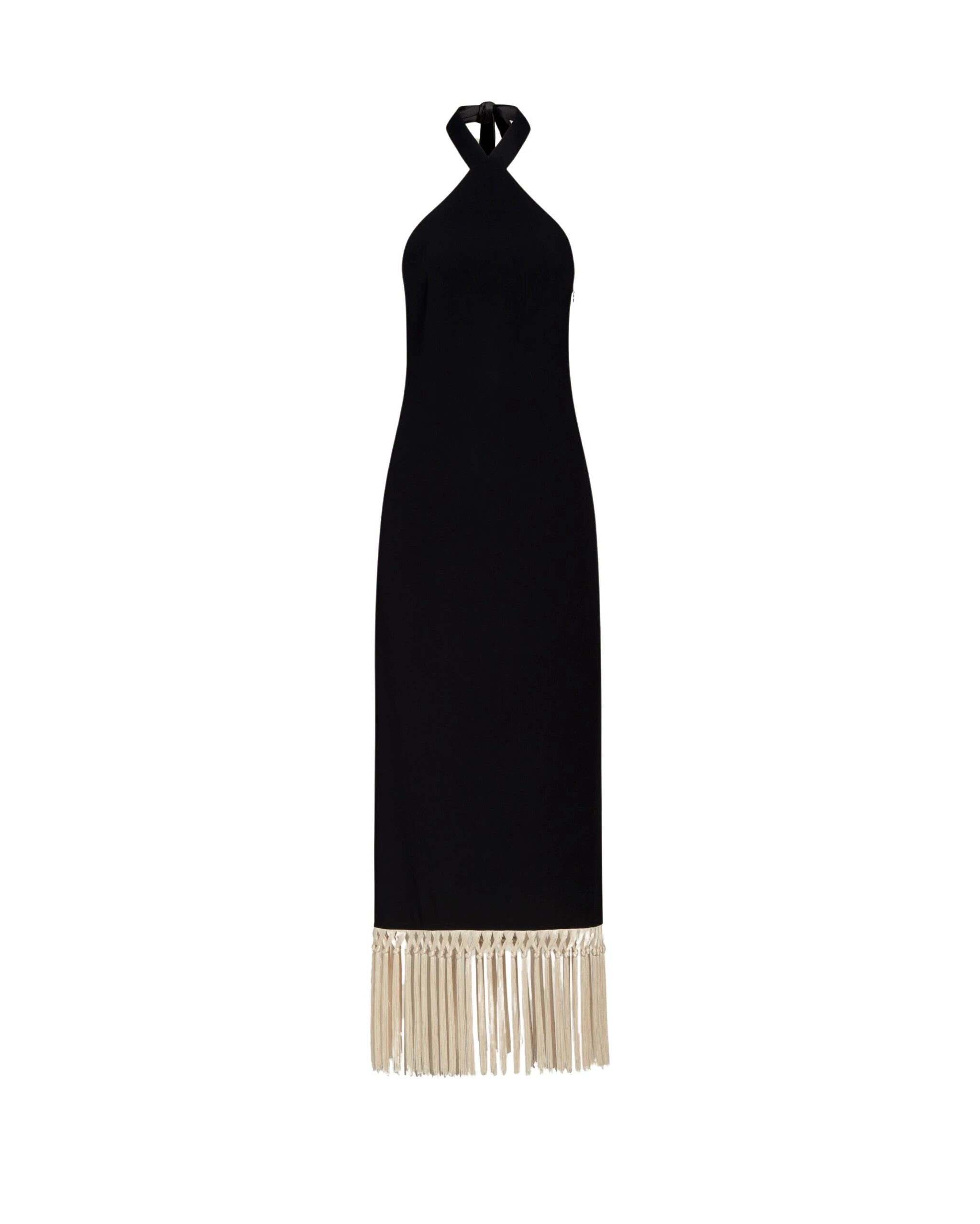 Taller-Marmo-Nina-Hand-Tied-Fringes-Dress-In-Black-scaled95552_nobg Green Dresses luxury Clothing from Luxury Handbags Marketplace