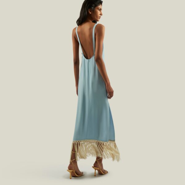 Taller Marmo kaftan dress with statement sleeves – designer fashion Luxury Shoes 