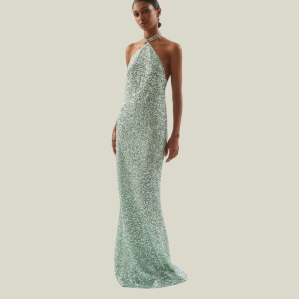 Luxury Taller Marmo dress in satin with feather trim – shop Luxury Shoes 