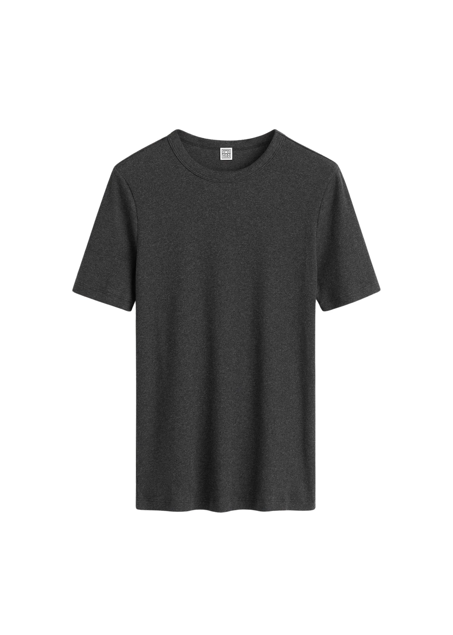 Toteme-Classic-rib-tee-charcoal-melange89412_nobg Toteme Top luxury Clothing from Luxury Handbags Marketplace