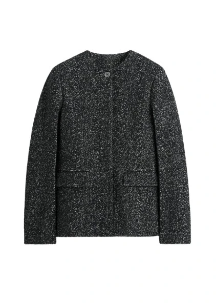 Toteme-Collarless-cinched-jacket-blackwhite26875_nobg Toteme Jacket luxury Clothing from Luxury Handbags Marketplace