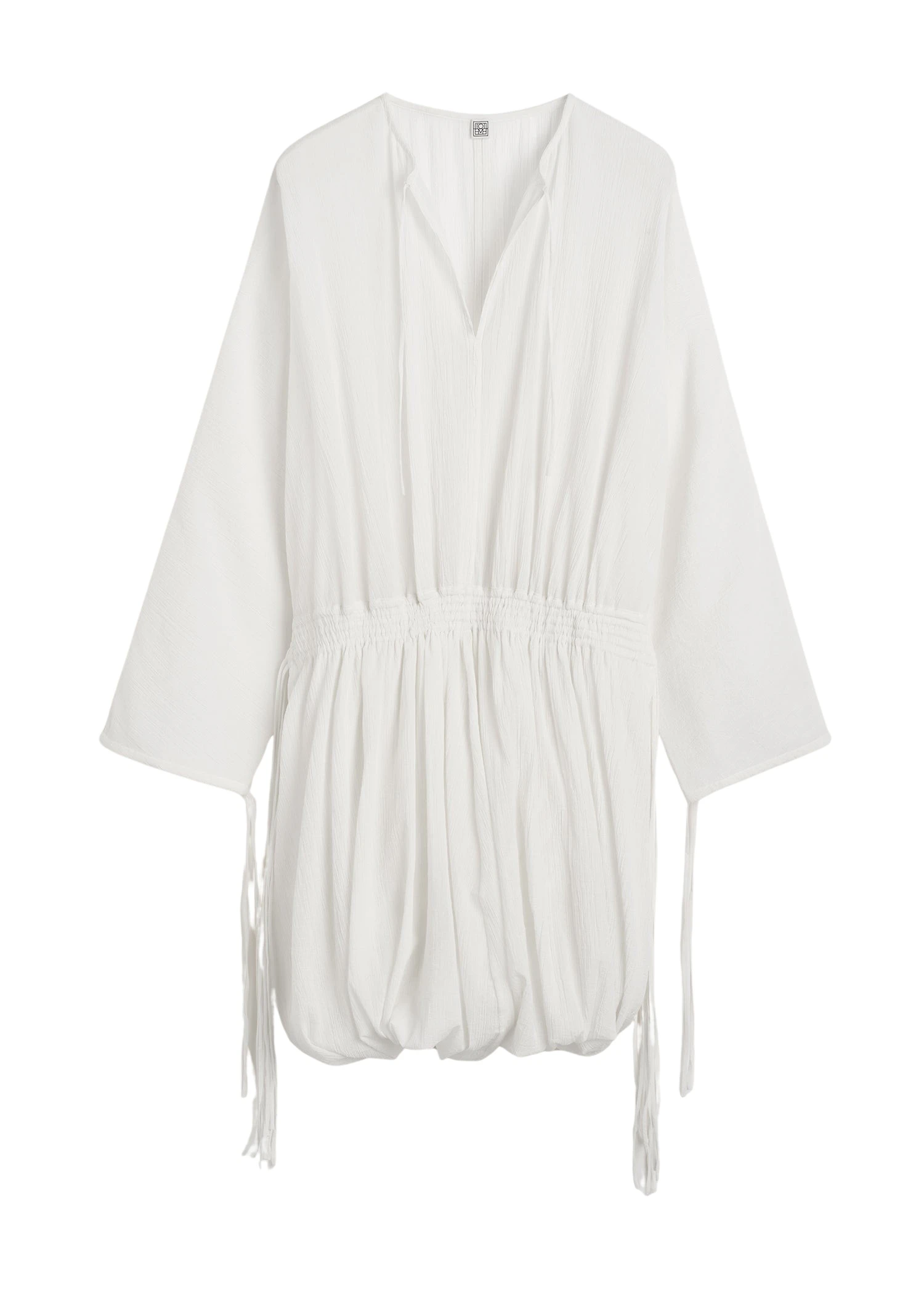 Toteme-Drawstring-dress-off-white38060_nobg Toteme Dress luxury Clothing from Luxury Handbags Marketplace