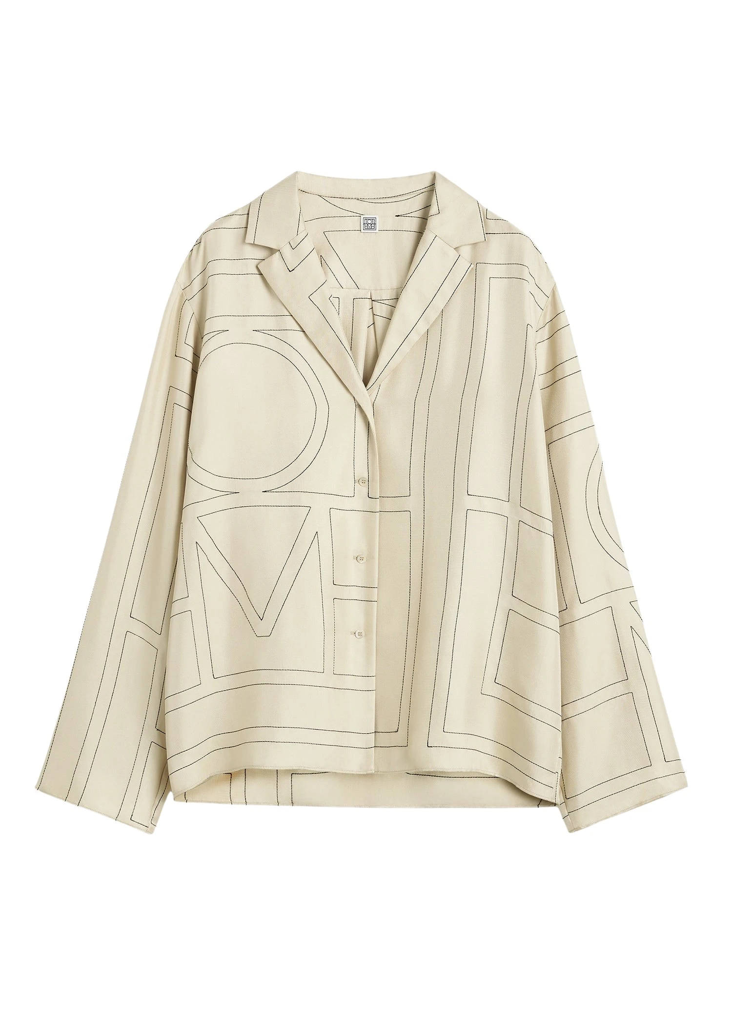 Toteme-Monogram-silk-pj-top-ivory82582_nobg Toteme Top luxury Clothing from Luxury Handbags Marketplace