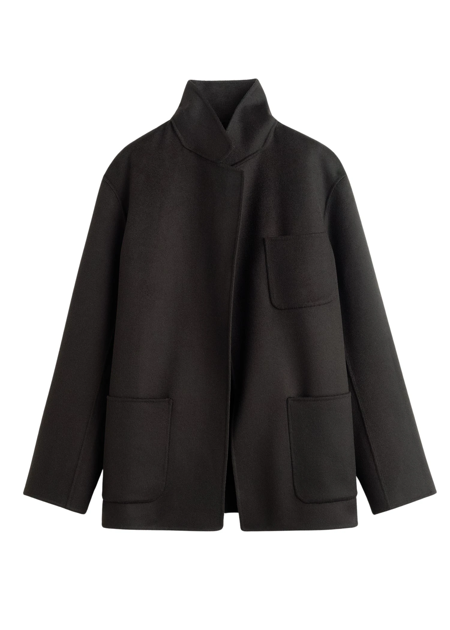 Toteme-Patch-pocket-double-jacket-espresso94360_nobg Toteme Jacket luxury Clothing from Luxury Handbags Marketplace