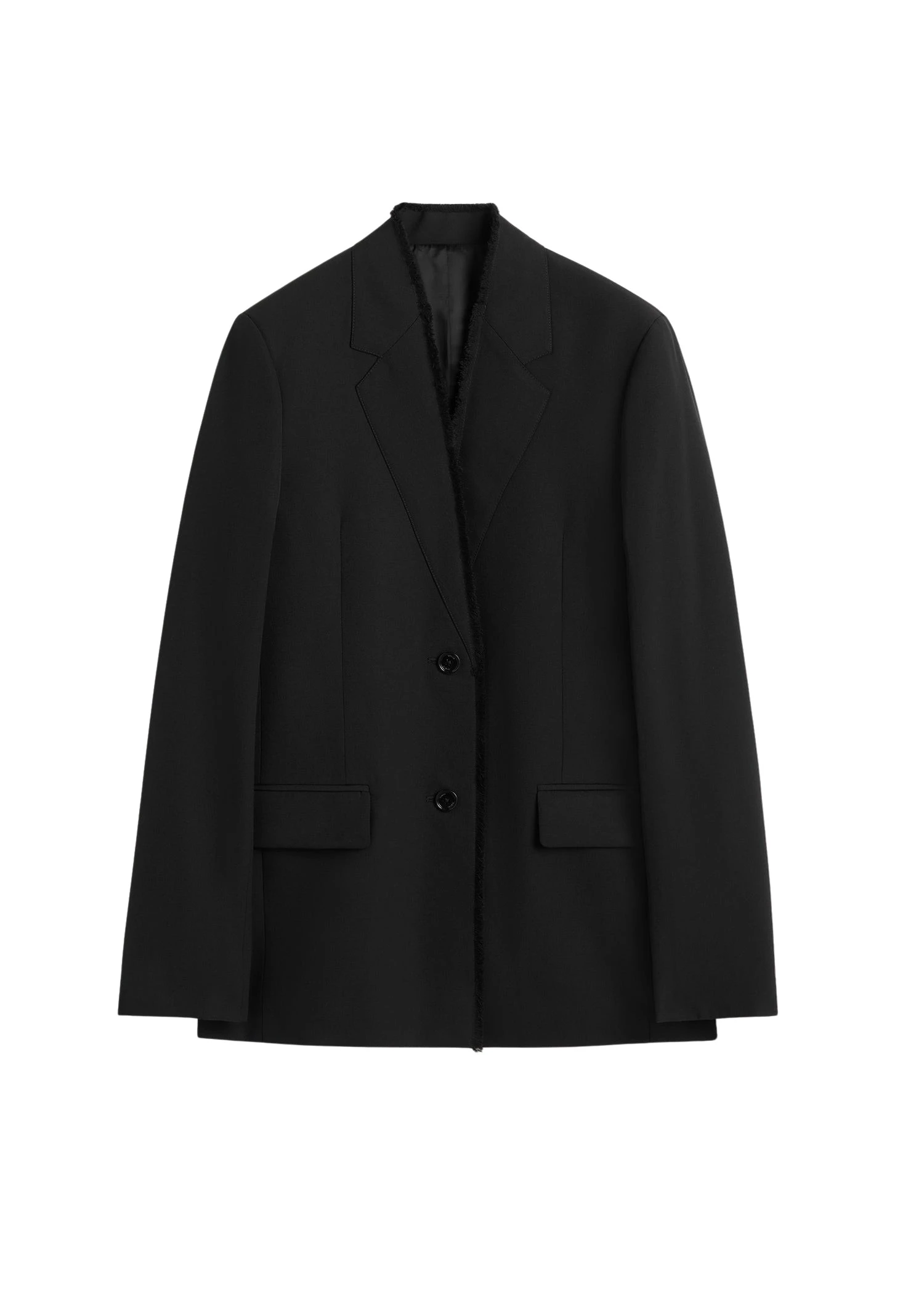 Toteme-Raw-lapel-jacket-black13422_nobg Toteme Jacket luxury Clothing from Luxury Handbags Marketplace