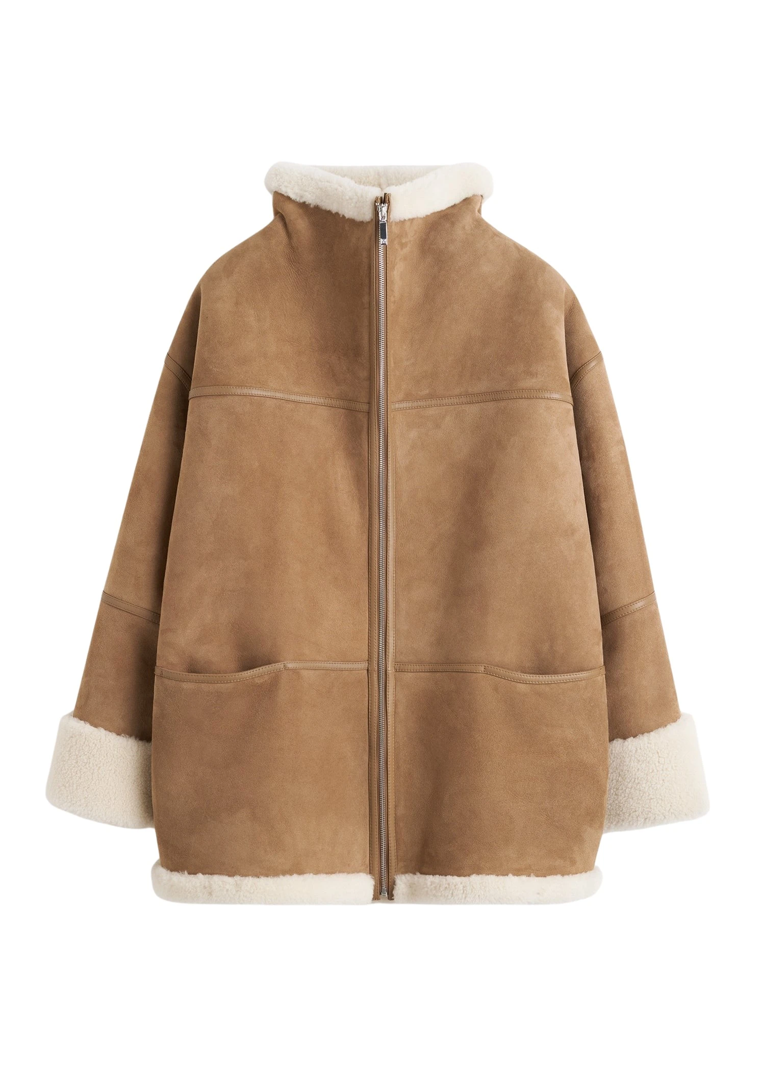 Toteme-Signature-shearling-jacket-biscuit34916_nobg Toteme Jacket luxury Clothing from Luxury Handbags Marketplace