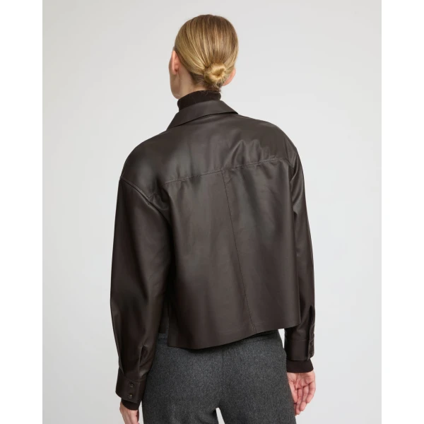 Woman wearing Yves Salomon shearling fur coat – luxury outerwear at Luxury Shoes 