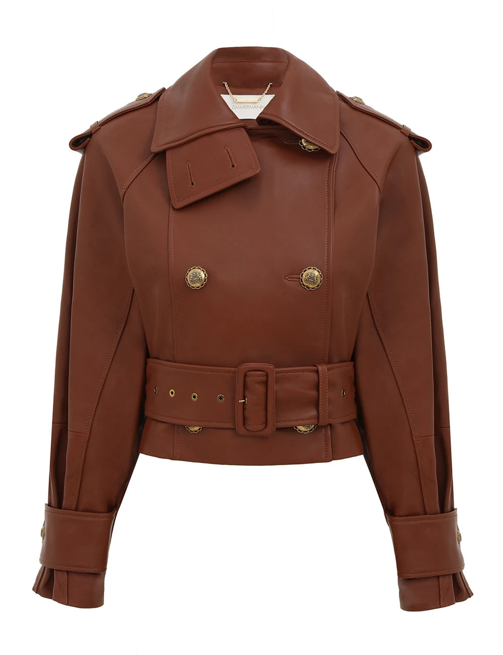 Zimmermann Hypnotic Leather Crop Trench | Ready to Wear 2025 Collection Luxury Shoes Elevate your elegance in this Zimmermann Coats from the 2025 resort wear edit